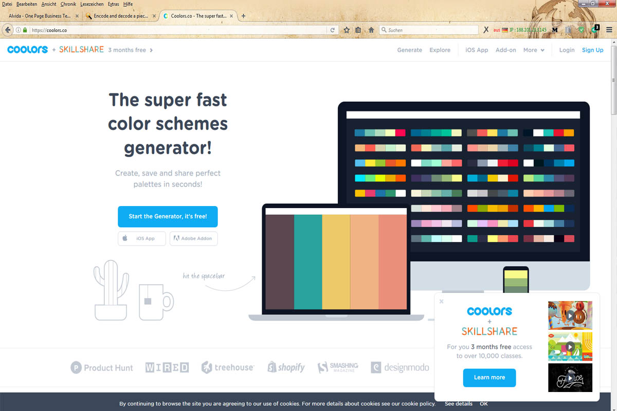 Color schemes generator